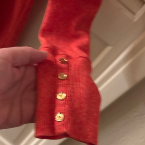 MICHAEL Michael Kors Coral Woman’s Cardigan Sz S Sleeve Buttons Biz Casual - Picture 4 of 7